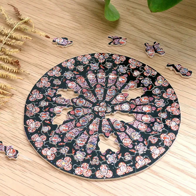 Loisirs Créatifs<Boutiques de musées Puzzle d'art en bois 80 pièces Rosace Notre-Dame de Paris