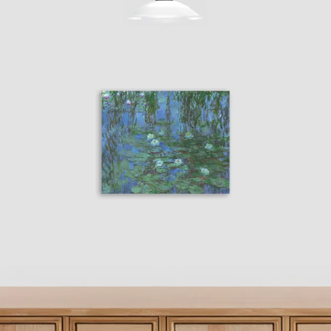 Affiches Et Reproductions<Boutiques de musées Reproduction Claude Monet - Nymphéas bleus, entre 1916 et 1919 - 24x30cm