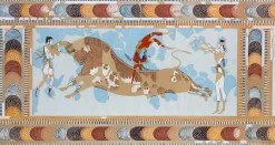Panneaux Acryliques<Boutiques de musées Reproduction de la fresque de l’Acrobate sur taureau Knossos (panneaux acryliques)