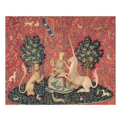 Boutiques de musées Reproduction La Dame à la Licorne : La vue, vers 1500 - 24x30cm New