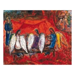 Boutiques de musées Reproduction Marc Chagall - Abraham et les trois anges, 1960-1966 - 24x30cm Outlet