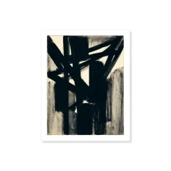 Boutiques de musées Reproduction Pierre Soulages - Gouache sur papier marouflé sur toile, 1951 - 24x30 cm Clearance