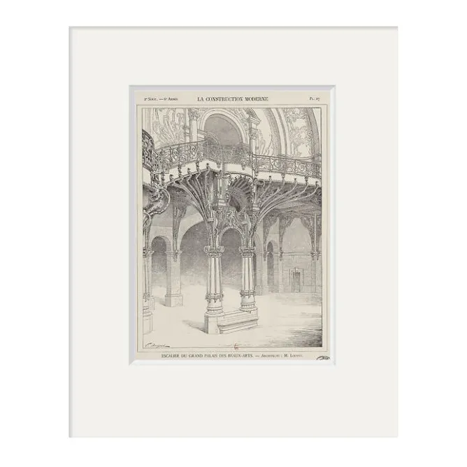 Affiches Et Reproductions<Boutiques de musées Reproduction sous Marie-Louise Albert Louvet - Escalier du Grand Palais des Beaux-Arts pour exposition universelle de 1900