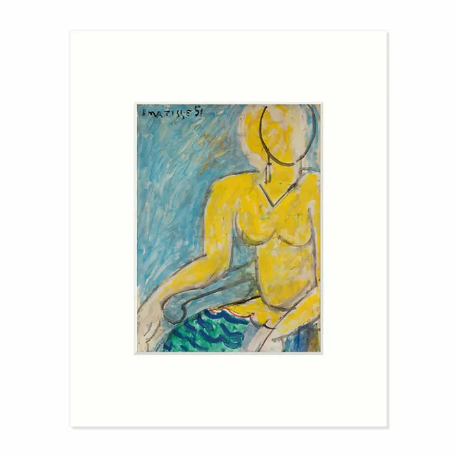 Affiches Et Reproductions<Boutiques de musées Reproduction sous Marie-Louise Henri Matisse - Katia à la chemise jaune, 1951