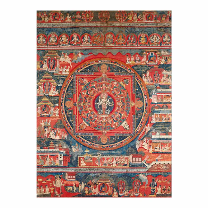Boutiques de musées Reproduction sous Marie-Louise Mandala d'Amoghapasha, Népal, 1860 Clearance