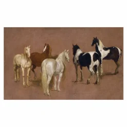 Boutiques de musées Reproduction sous Marie-Louise Adam-François Van der Meulen - Étude de cinq chevaux, vers 1670-1680