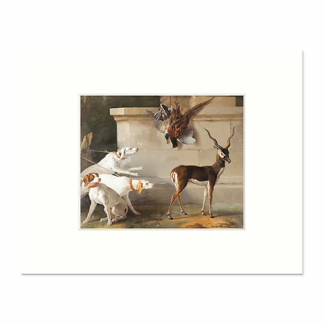 Affiches Et Reproductions<Boutiques de musées Reproduction sous Marie-Louise Jean-Baptiste Oudry - Trois chiens et une antilope, 1745