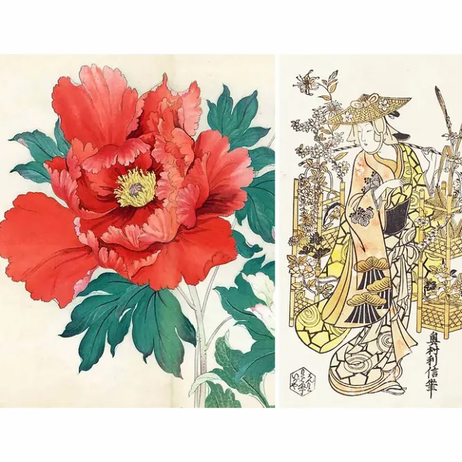Livres D'Art<Boutiques de musées Roses, pivoines et iris par les grands maîtres de l'estampe japonaise