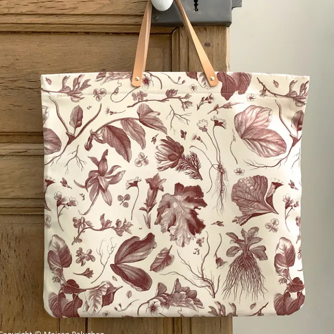 Sacs, Tote Bags<Boutiques de musées Sac cabas rouge Herbier du roi - Maison Baluchon