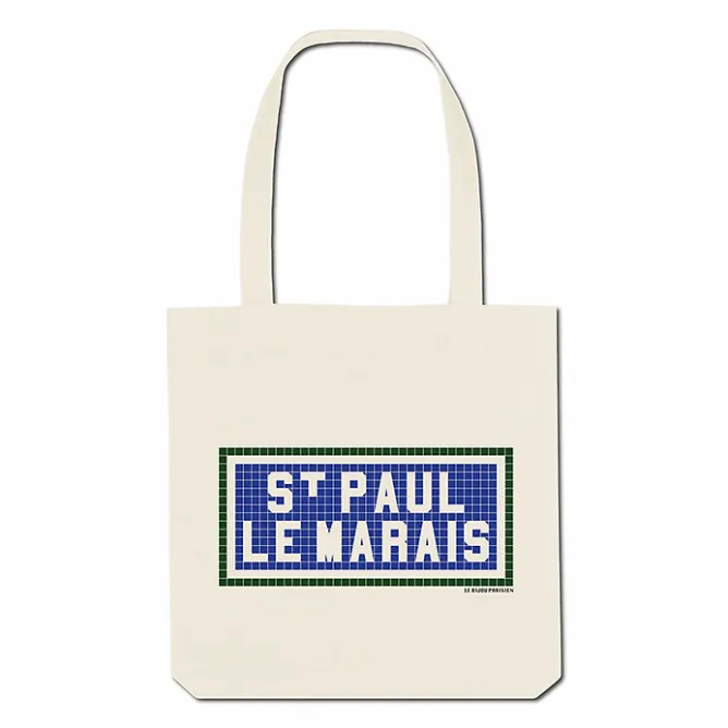 Sacs, Tote Bags<Boutiques de musées Sac Imprimé St Paul le Marais - Écru