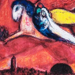 Boutiques de musées Sac tote bag Chagall - Cantique des cantiques IV Outlet