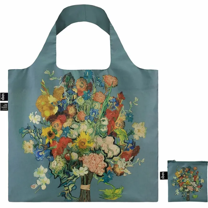 Boutiques de musées Sac Vincent van Gogh - Bouquet de fleurs - Bleu - Loqi