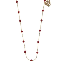 Boutiques de musées Sautoir Nymphéas Cornaline - Les Cleias