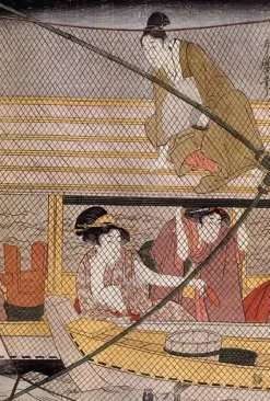 Toiles Encadrées|Affiches D'Art Encadrées<Boutiques de musées Scène sur un bateau : le filet-épuisette (toiles encadrées)
