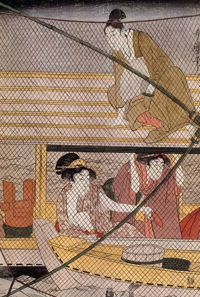 Boutiques de musées Scène sur un bateau : le filet-épuisette (panneaux aluminium) Clearance