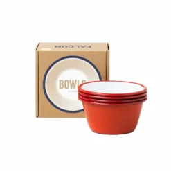 Art De La Table<Boutiques de musées Set de 4 Bols émaillés rouge - Falcon enamelware