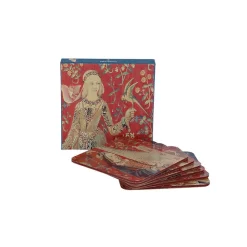 Art De La Table<Boutiques de musées Set de 6 Dessous de verre La Dame à la licorne, les 6 tapisseries