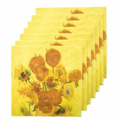 Art De La Table<Boutiques de musées Set de 20 serviettes en papier Vincent van Gogh - Les tournesols - Van Gogh Museum Amsterdam®
