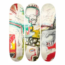 Boutiques de musées Skateboards Triptyque Jean-Michel Basquiat - Untitled (Rotterdam), 1982 - The Skateroom Online