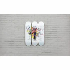 Boutiques de musées Skateboards Triptyque Jean-Michel Basquiat - Exu, 1988 - The Skateroom Online