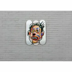 Boutiques de musées Skateboards Triptyque Jean-Michel Basquiat - Untitled (Face), 1982 - The Skateroom Sale