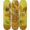 Boutiques de musées Skateboards triptyque Vincent van Gogh Les tournesols - The Skateroom Sale
