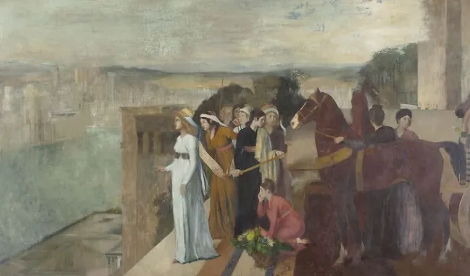 Boutiques de musées Sémiramis construisant Babylone (affiches d'art encadrées) Outlet