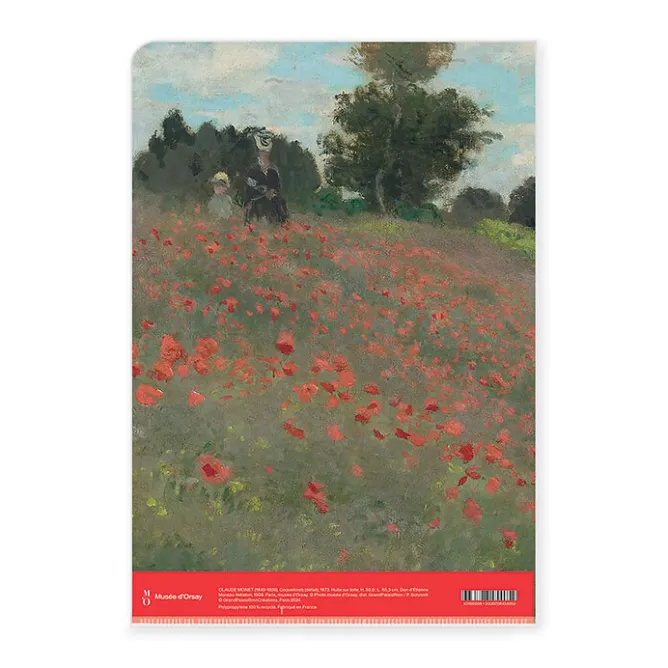 Boutiques de musées Sous-chemise A4 Claude Monet - Coquelicots, 1873 Discount