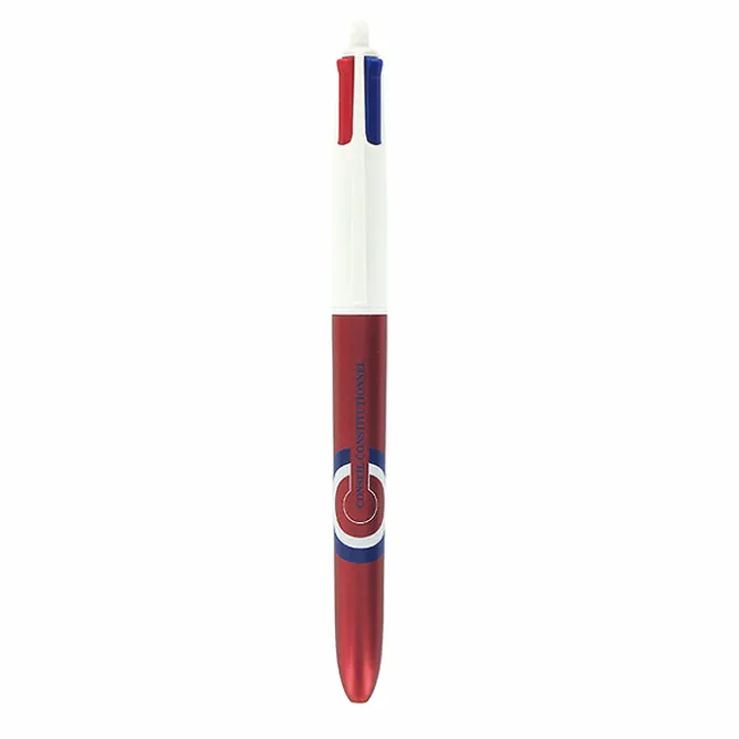 Boutiques de musées Stylo 4 couleurs Rouge effet glacé - Conseil constitutionnel Hot
