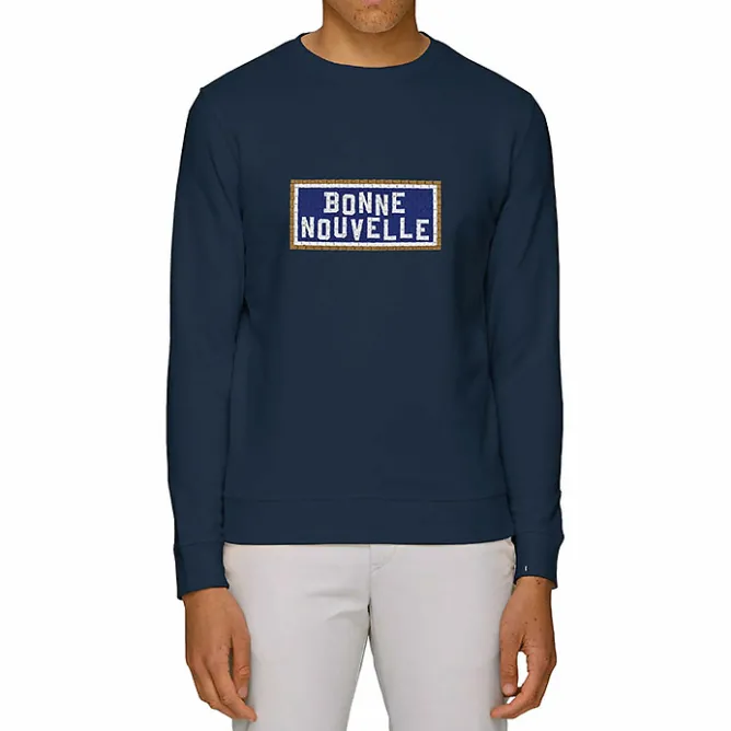 T-Shirts Et Sweats<Boutiques de musées Sweat brodé Bonne Nouvelle - Marine