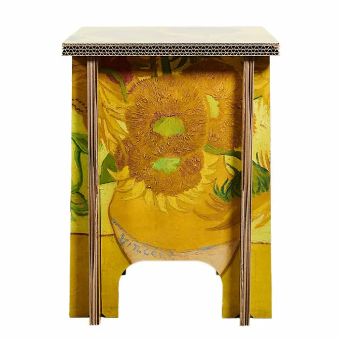 Art De La Maison<Boutiques de musées Tabouret pliable en carton Vincent van Gogh - Tournesols - Unfold x Van Gogh Museum Amsterdam®
