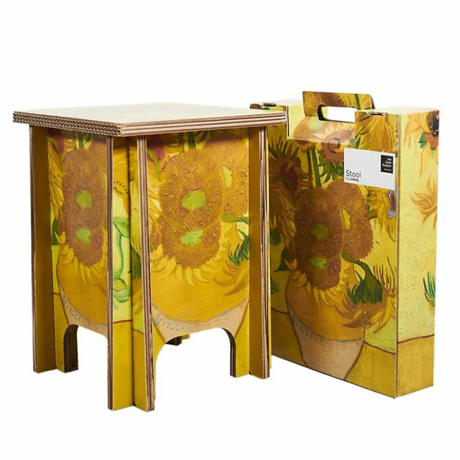 Art De La Maison<Boutiques de musées Tabouret pliable en carton Vincent van Gogh - Tournesols - Unfold x Van Gogh Museum Amsterdam®