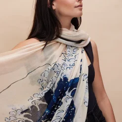 Foulards, Étoles, Châles<Boutiques de musées Étole Hokusai - La grande vague - 200 x 106 cm