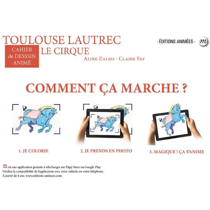 Boutiques de musées Toulouse-Lautrec Le cirque - Cahier de dessin animé Clearance