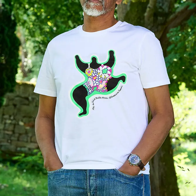 Boutiques de musées T-shirt blanc Unisex Leaping Nana - Niki de Saint Phalle Clearance