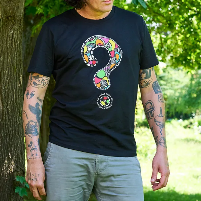 Boutiques de musées T-shirt noir Homme Niki de Saint Phalle - Point d'interrogation Clearance