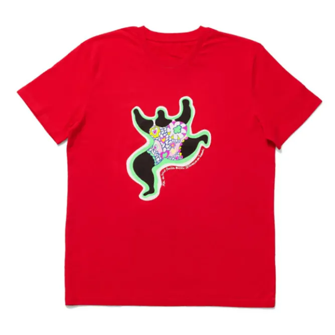Boutiques de musées T-shirt rouge Unisex Leaping Nana - Niki de Saint Phalle Outlet