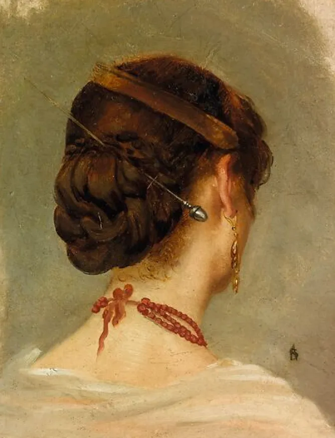 Boutiques de musées Tête de femme vue de dos (panneaux acryliques) New