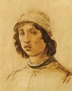 Boutiques de musées Tête de jeune homme (d’après l’autoportrait de Filippino Lippi) (détail) (panneaux aluminium) Hot