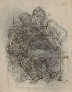 Boutiques de musées Étude de composition pour la Sainte Anne (toiles encadrées) Clearance