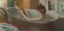 Boutiques de musées Une femme dans une baignoire s'épongeant la jambe (toiles encadrées) Discount