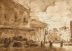 Affiches D'Art Encadrées|Toiles Sur Châssis<Boutiques de musées Un marché sur la place du Panthéon (affiches d'art encadrées)