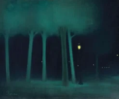 Boutiques de musées Un parc la nuit (détail) (panneaux aluminium) Clearance