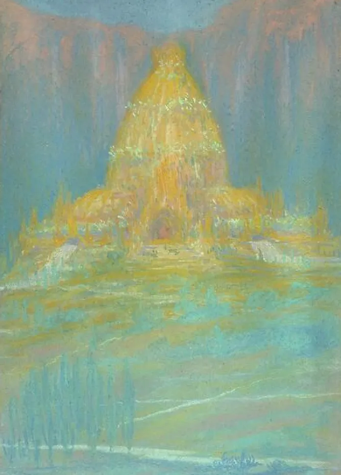 Boutiques de musées Un Temple pour les Religions futures I/II (affiches d'art encadrées) New