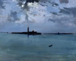 Boutiques de musées Venise : la nuit sur la lagune (panneaux aluminium)