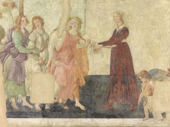 Boutiques de musées Vénus et les Grâces offrant des présents à une jeune fille (toiles sur châssis) Outlet