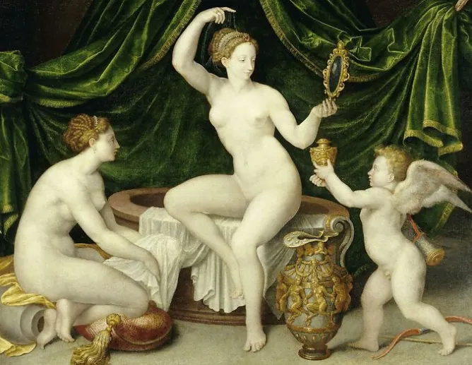 Boutiques de musées Vénus à sa toilette (toiles sur châssis) Hot