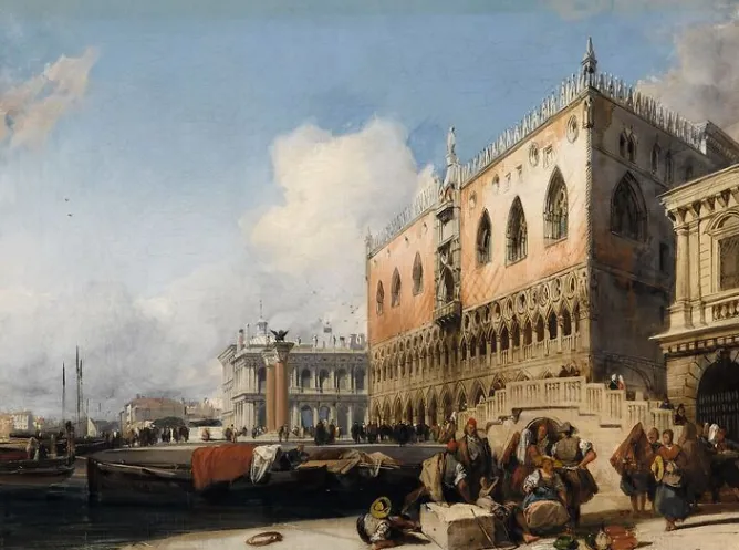 Boutiques de musées Vue de Venise, le quai des esclavons et le palais des Doges (panneaux acryliques) Clearance